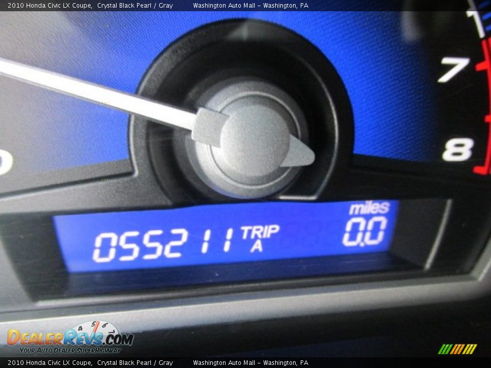 2010 Honda Civic LX Coupe Crystal Black Pearl / Gray Photo #20