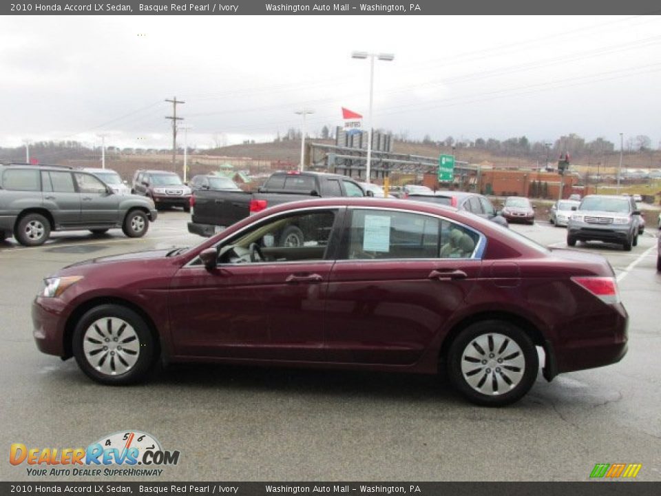 2010 Honda Accord LX Sedan Basque Red Pearl / Ivory Photo #6
