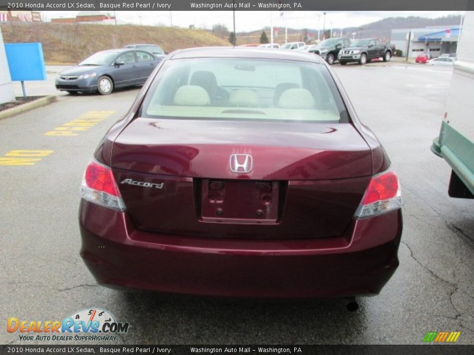 2010 Honda Accord LX Sedan Basque Red Pearl / Ivory Photo #8