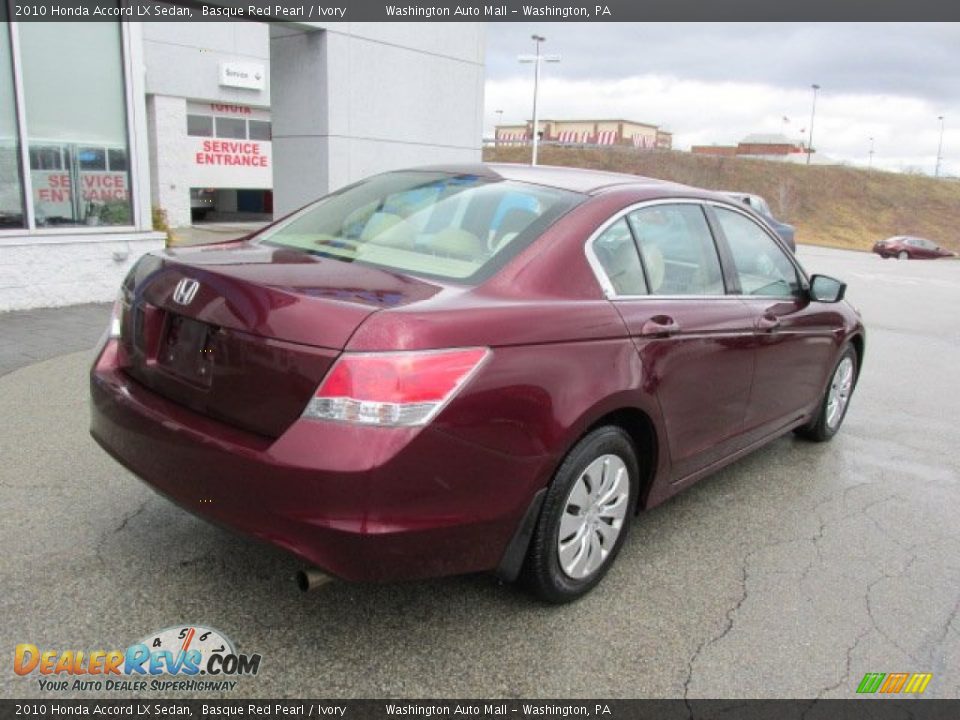 2010 Honda Accord LX Sedan Basque Red Pearl / Ivory Photo #9