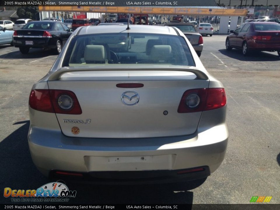2005 Mazda MAZDA3 i Sedan Shimmering Sand Metallic / Beige Photo #5