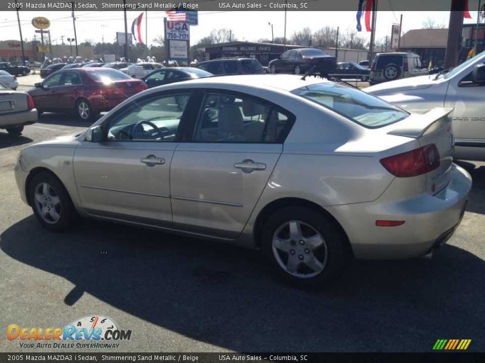 2005 Mazda MAZDA3 i Sedan Shimmering Sand Metallic / Beige Photo #6