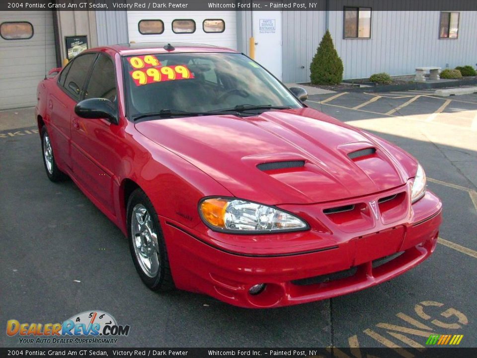 2004 Pontiac Grand Am GT Sedan Victory Red / Dark Pewter Photo #4