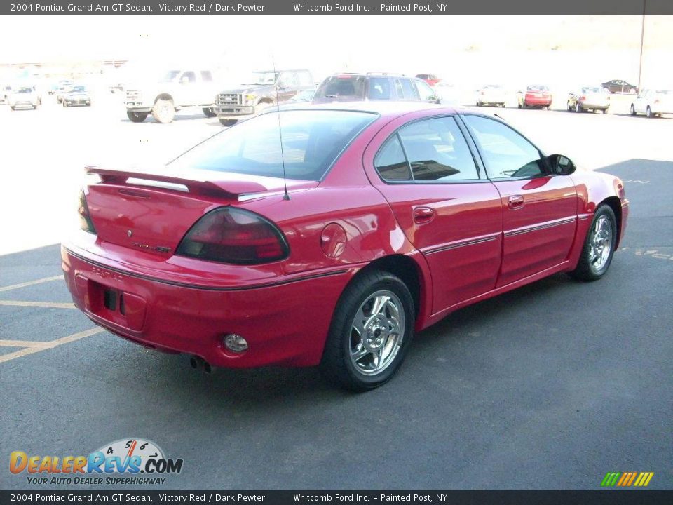 2004 Pontiac Grand Am GT Sedan Victory Red / Dark Pewter Photo #7