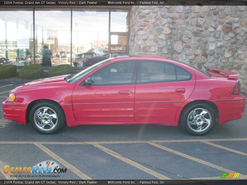 2004 Pontiac Grand Am GT Sedan Victory Red / Dark Pewter Photo #12