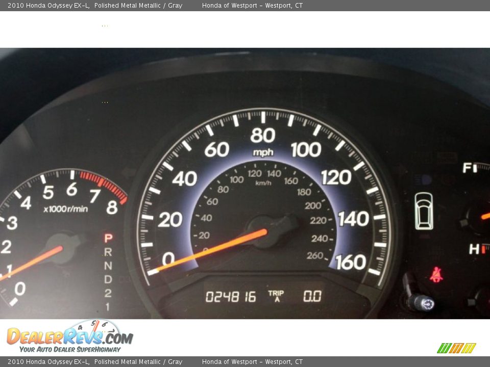 2010 Honda Odyssey EX-L Polished Metal Metallic / Gray Photo #13