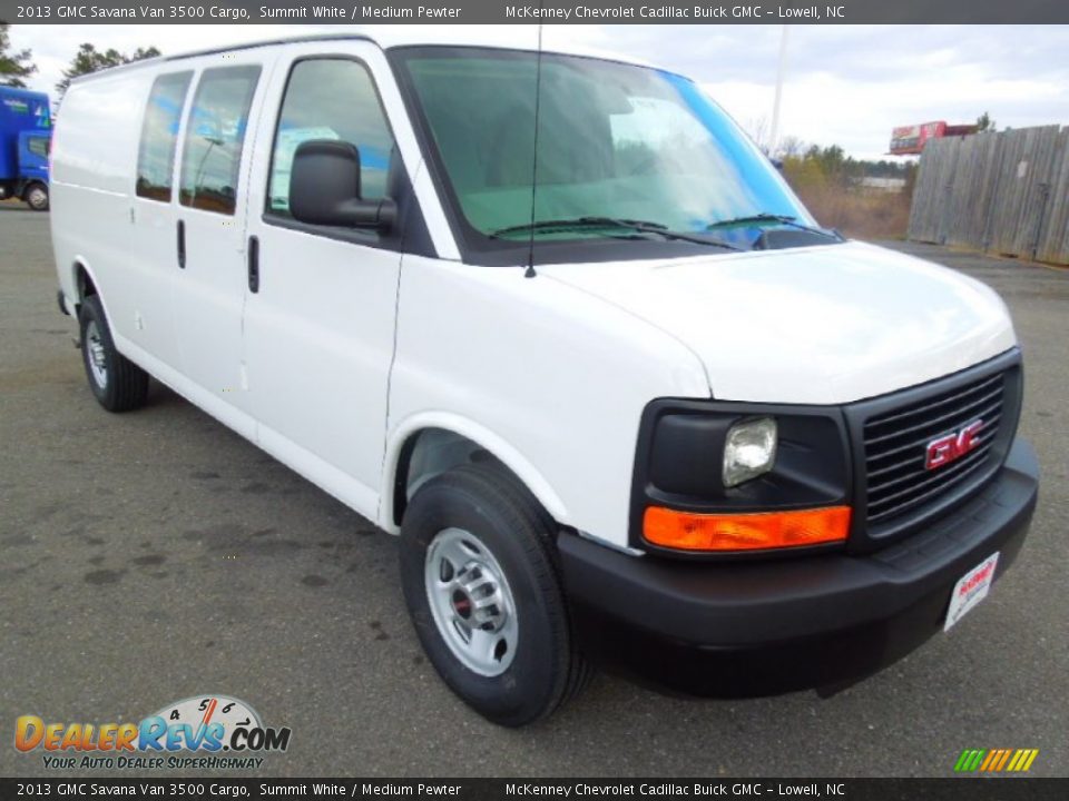 2013 GMC Savana Van 3500 Cargo Summit White / Medium Pewter Photo #2