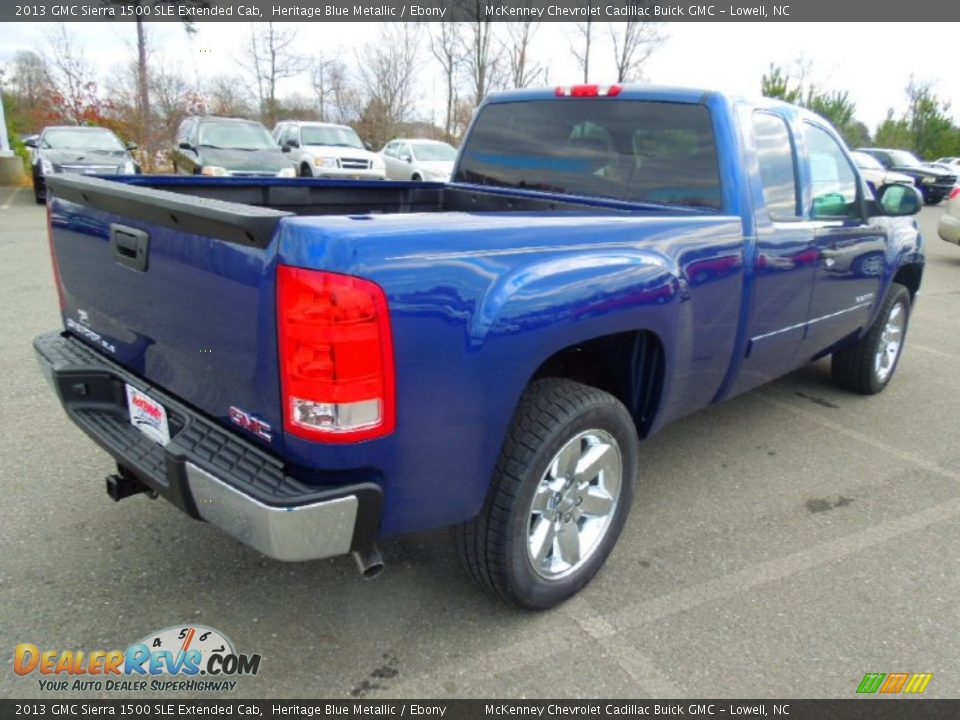 2013 GMC Sierra 1500 SLE Extended Cab Heritage Blue Metallic / Ebony Photo #4