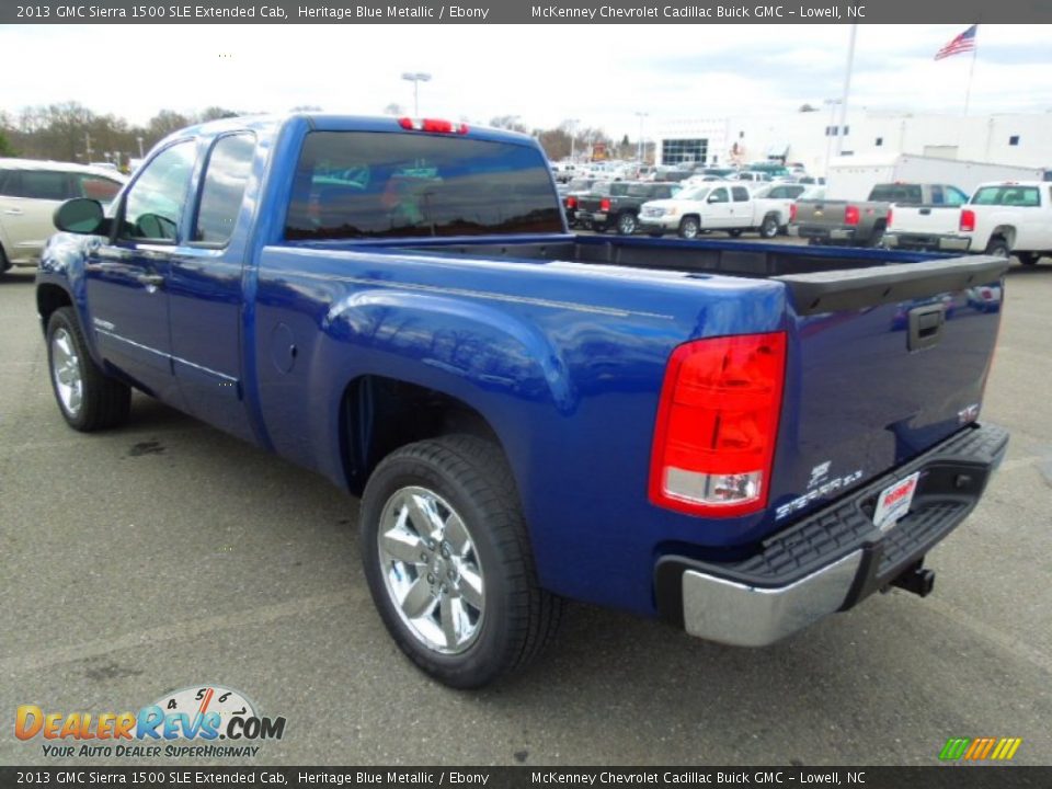 2013 GMC Sierra 1500 SLE Extended Cab Heritage Blue Metallic / Ebony Photo #5