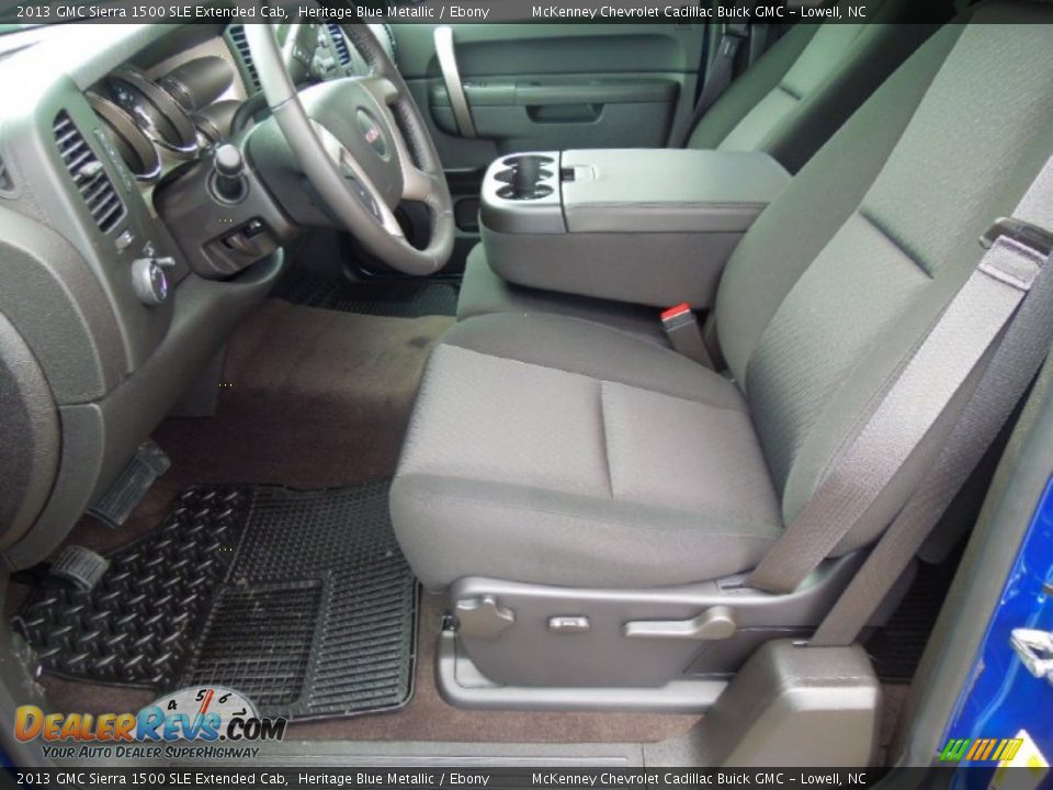 2013 GMC Sierra 1500 SLE Extended Cab Heritage Blue Metallic / Ebony Photo #8