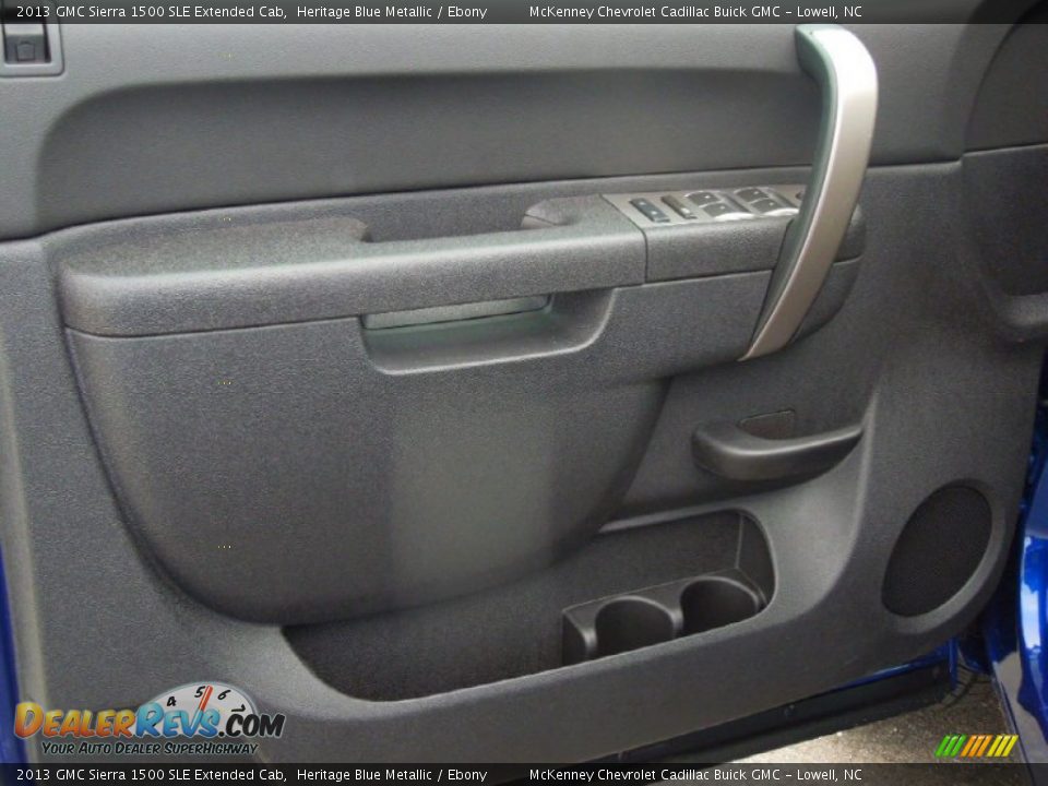 2013 GMC Sierra 1500 SLE Extended Cab Heritage Blue Metallic / Ebony Photo #9