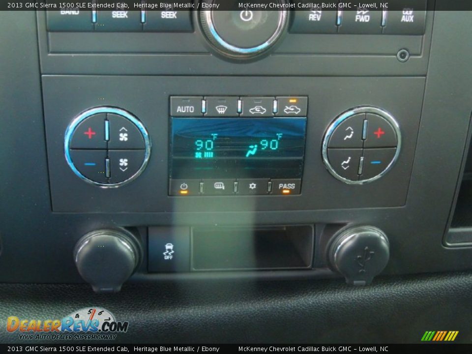 2013 GMC Sierra 1500 SLE Extended Cab Heritage Blue Metallic / Ebony Photo #12