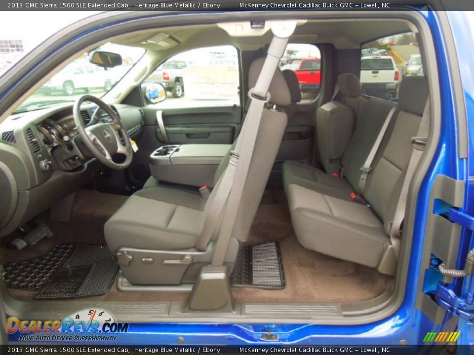 2013 GMC Sierra 1500 SLE Extended Cab Heritage Blue Metallic / Ebony Photo #16