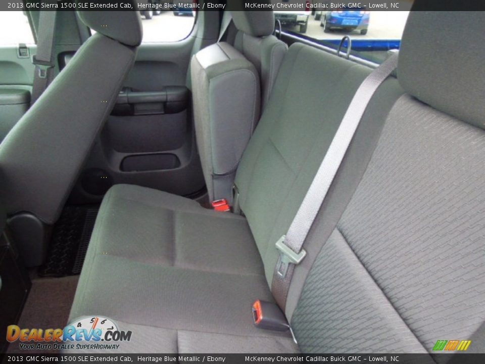 2013 GMC Sierra 1500 SLE Extended Cab Heritage Blue Metallic / Ebony Photo #17