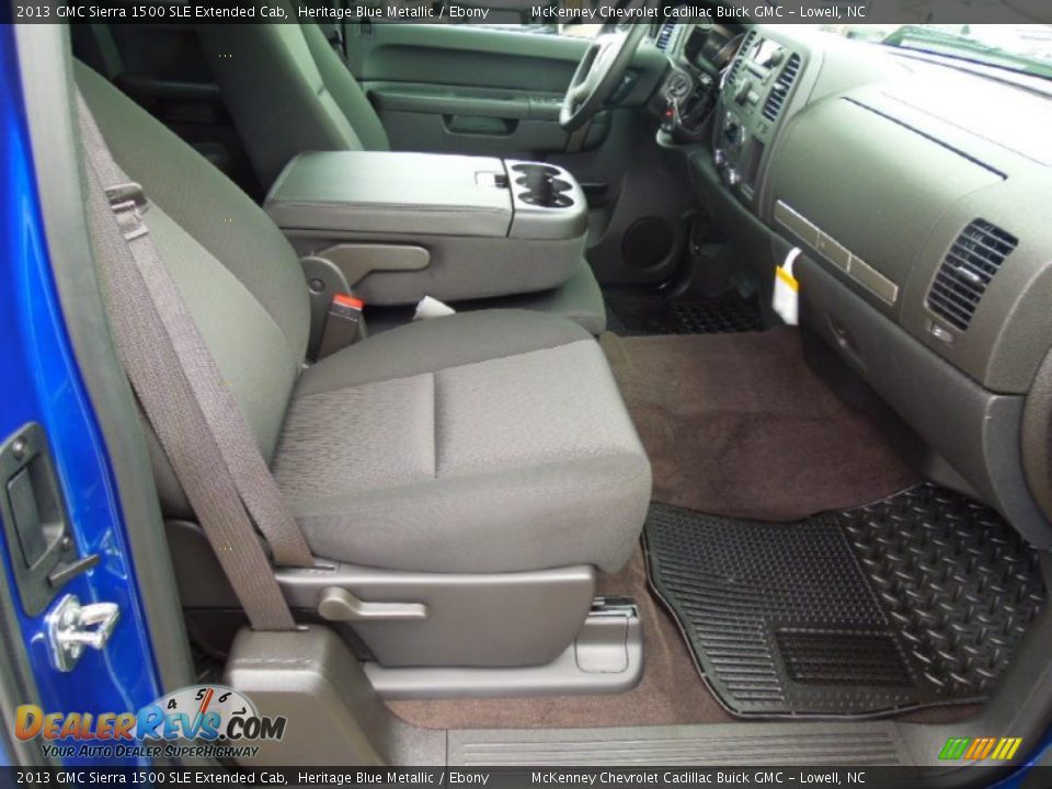 2013 GMC Sierra 1500 SLE Extended Cab Heritage Blue Metallic / Ebony Photo #19