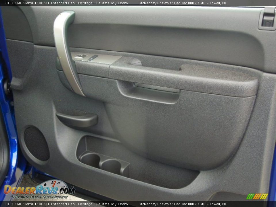 2013 GMC Sierra 1500 SLE Extended Cab Heritage Blue Metallic / Ebony Photo #20