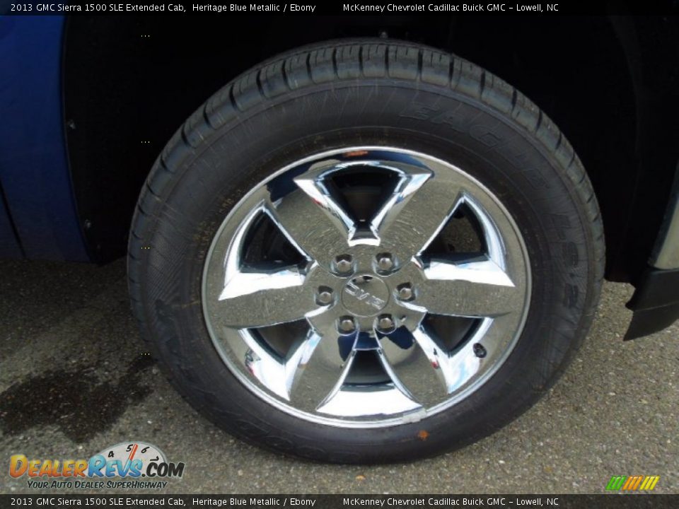 2013 GMC Sierra 1500 SLE Extended Cab Heritage Blue Metallic / Ebony Photo #21