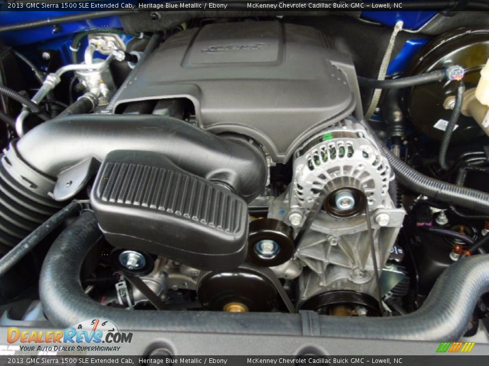 2013 GMC Sierra 1500 SLE Extended Cab Heritage Blue Metallic / Ebony Photo #22