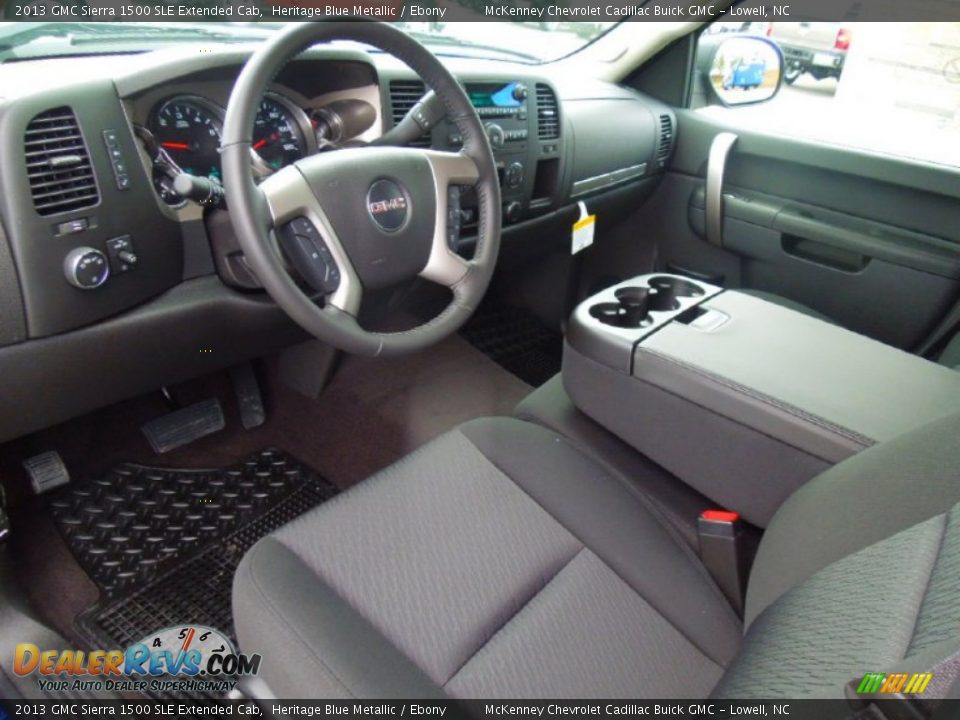 2013 GMC Sierra 1500 SLE Extended Cab Heritage Blue Metallic / Ebony Photo #23