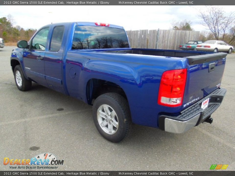 2013 GMC Sierra 1500 SLE Extended Cab Heritage Blue Metallic / Ebony Photo #4
