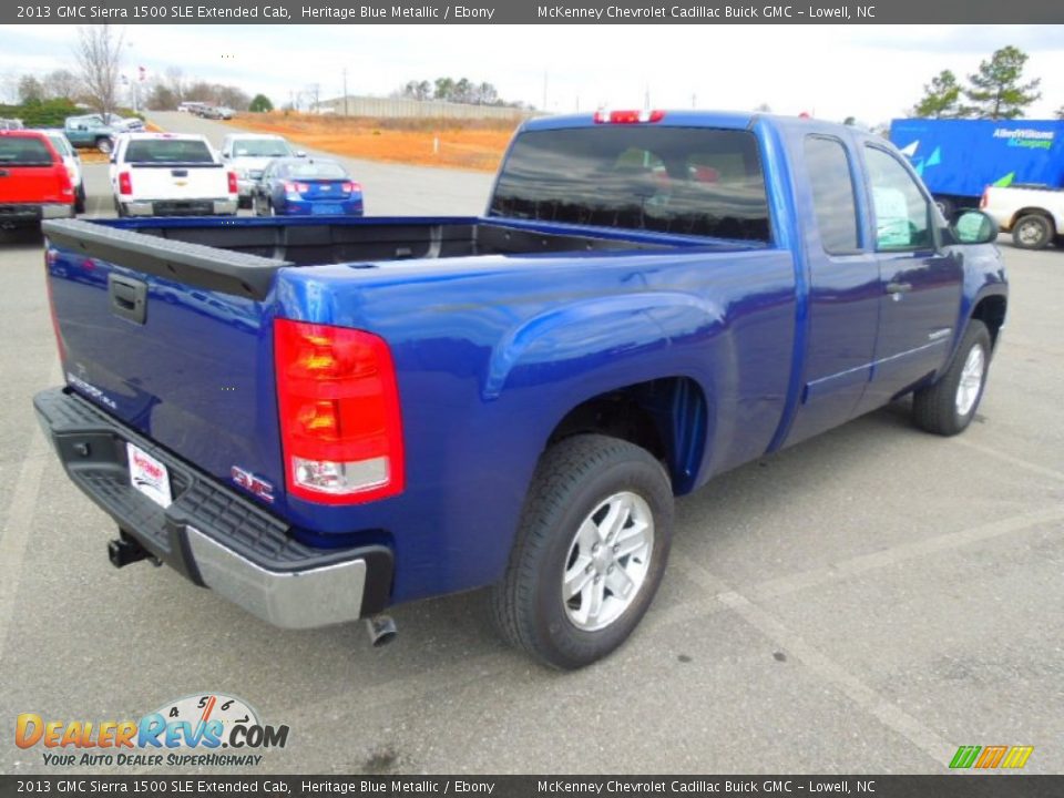 2013 GMC Sierra 1500 SLE Extended Cab Heritage Blue Metallic / Ebony Photo #5