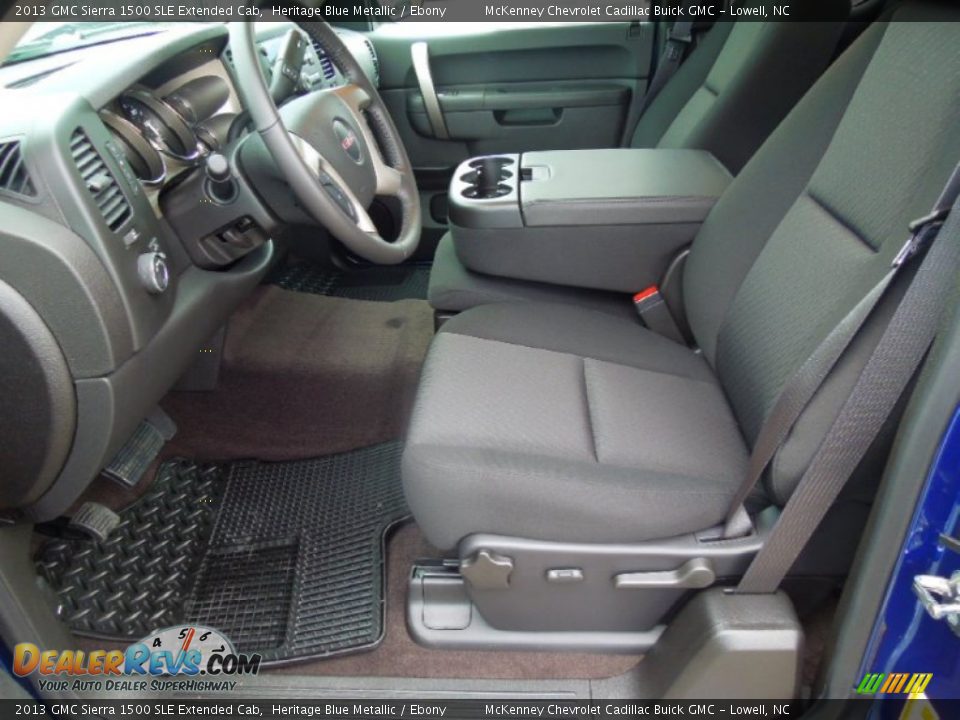 2013 GMC Sierra 1500 SLE Extended Cab Heritage Blue Metallic / Ebony Photo #8