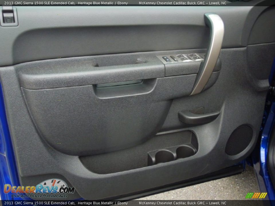 2013 GMC Sierra 1500 SLE Extended Cab Heritage Blue Metallic / Ebony Photo #10
