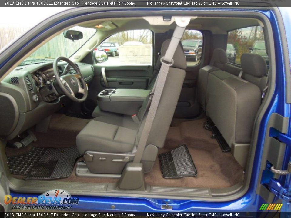 2013 GMC Sierra 1500 SLE Extended Cab Heritage Blue Metallic / Ebony Photo #15