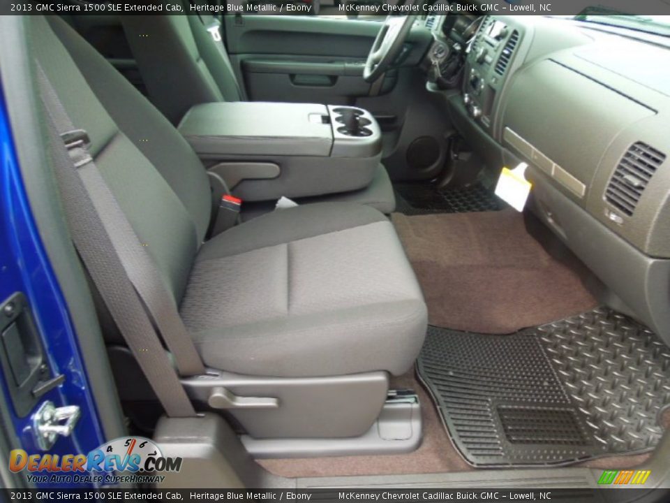 2013 GMC Sierra 1500 SLE Extended Cab Heritage Blue Metallic / Ebony Photo #18