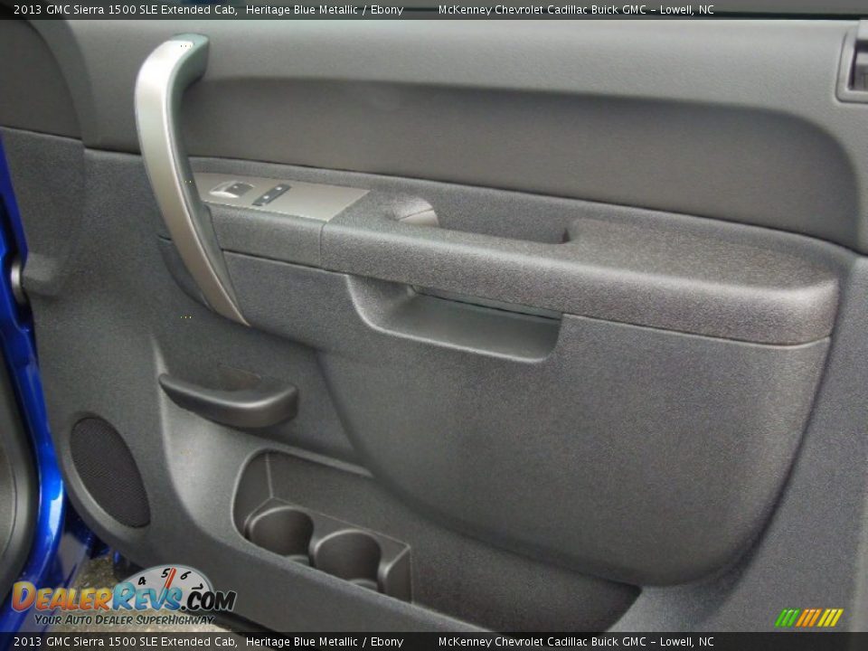 2013 GMC Sierra 1500 SLE Extended Cab Heritage Blue Metallic / Ebony Photo #19