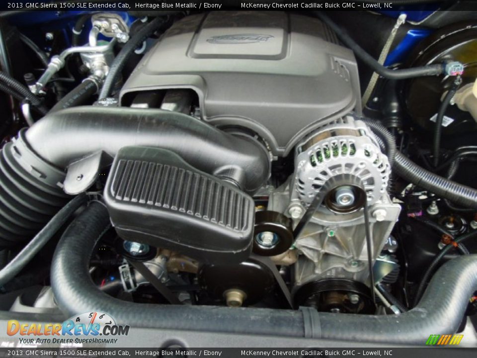 2013 GMC Sierra 1500 SLE Extended Cab Heritage Blue Metallic / Ebony Photo #21