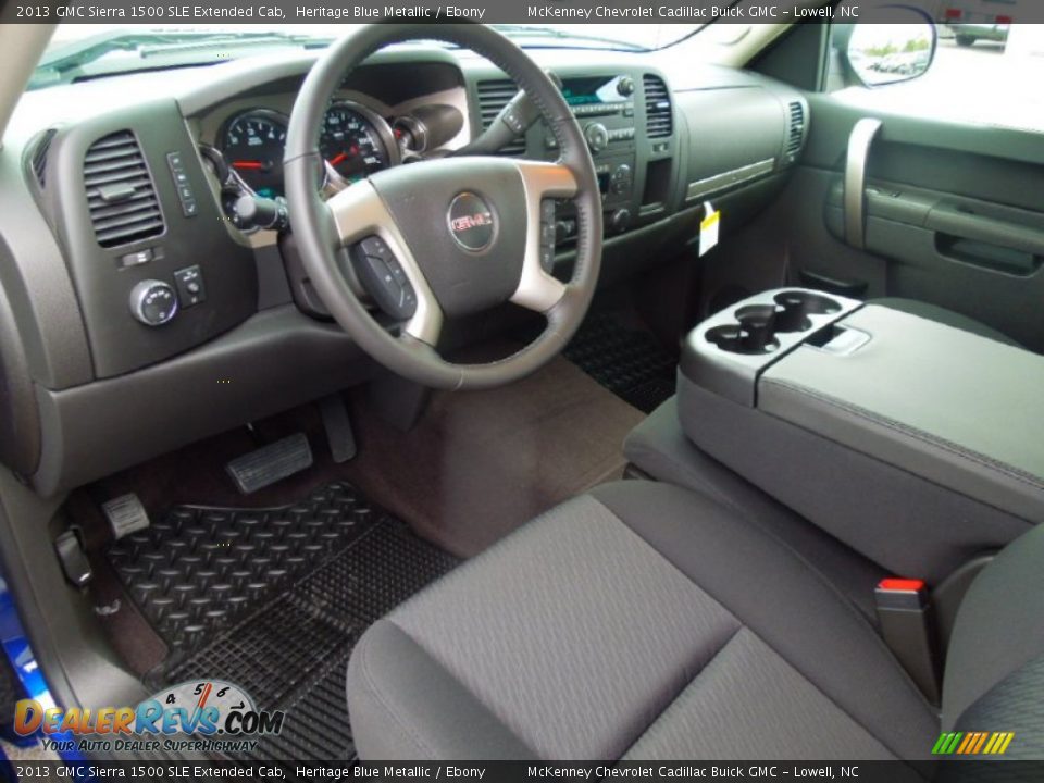 2013 GMC Sierra 1500 SLE Extended Cab Heritage Blue Metallic / Ebony Photo #22