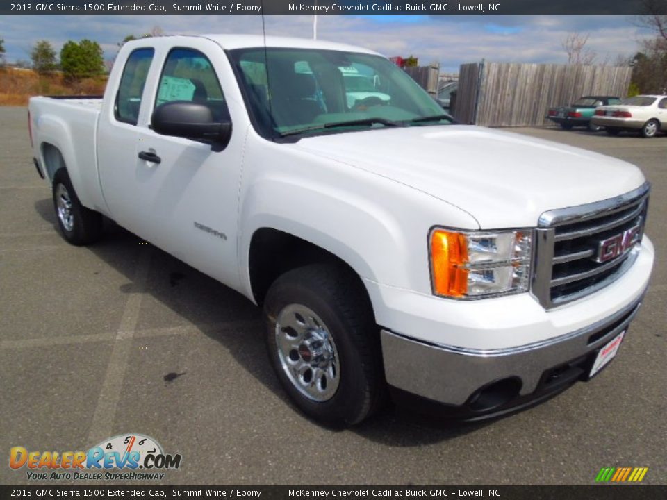 2013 GMC Sierra 1500 Extended Cab Summit White / Ebony Photo #2