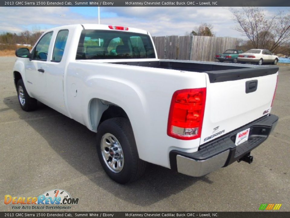 2013 GMC Sierra 1500 Extended Cab Summit White / Ebony Photo #4