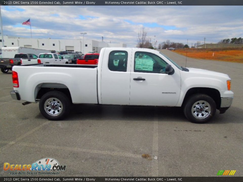 2013 GMC Sierra 1500 Extended Cab Summit White / Ebony Photo #6