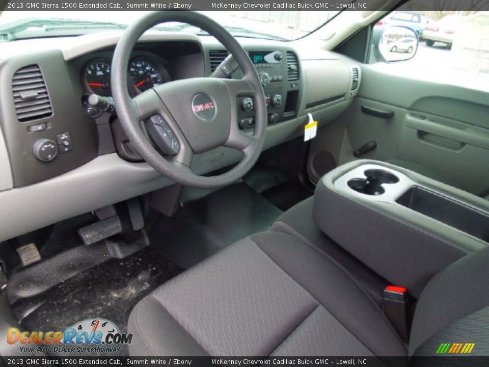 2013 GMC Sierra 1500 Extended Cab Summit White / Ebony Photo #23