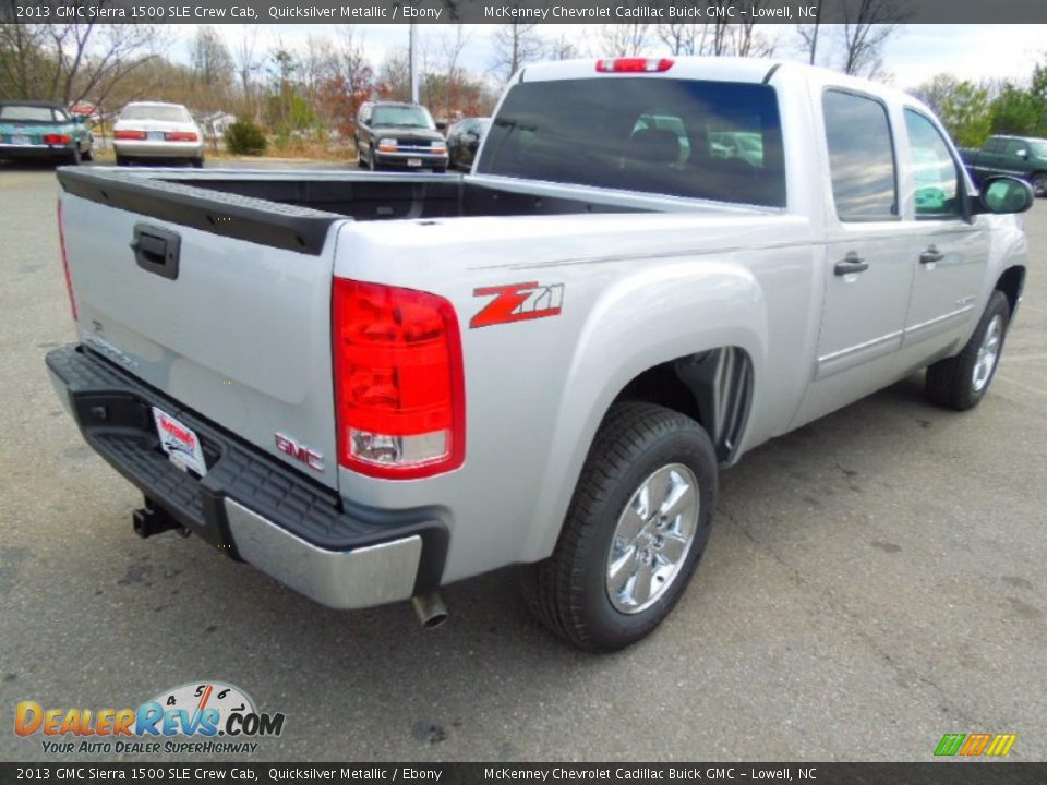 2013 GMC Sierra 1500 SLE Crew Cab Quicksilver Metallic / Ebony Photo #4