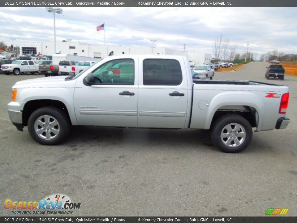 2013 GMC Sierra 1500 SLE Crew Cab Quicksilver Metallic / Ebony Photo #6