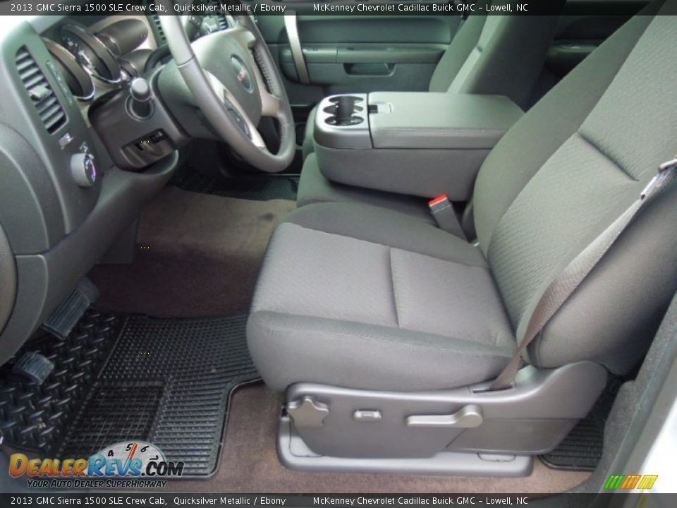 2013 GMC Sierra 1500 SLE Crew Cab Quicksilver Metallic / Ebony Photo #8