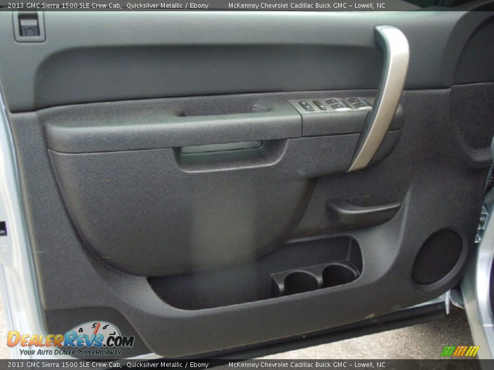 2013 GMC Sierra 1500 SLE Crew Cab Quicksilver Metallic / Ebony Photo #9