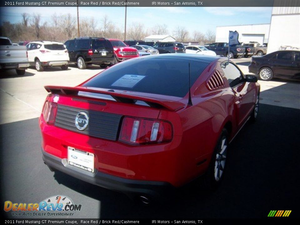 2011 Ford Mustang GT Premium Coupe Race Red / Brick Red/Cashmere Photo #7