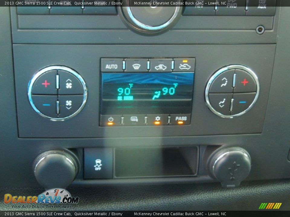 2013 GMC Sierra 1500 SLE Crew Cab Quicksilver Metallic / Ebony Photo #10