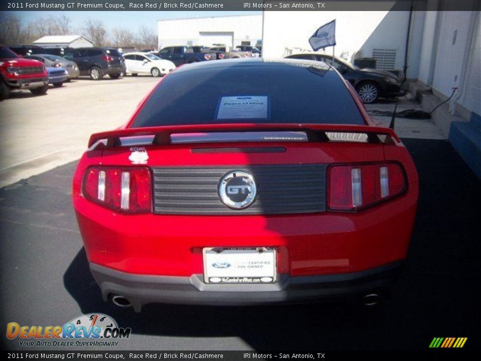 2011 Ford Mustang GT Premium Coupe Race Red / Brick Red/Cashmere Photo #8