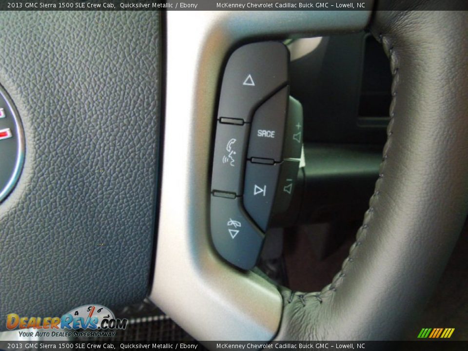 2013 GMC Sierra 1500 SLE Crew Cab Quicksilver Metallic / Ebony Photo #12