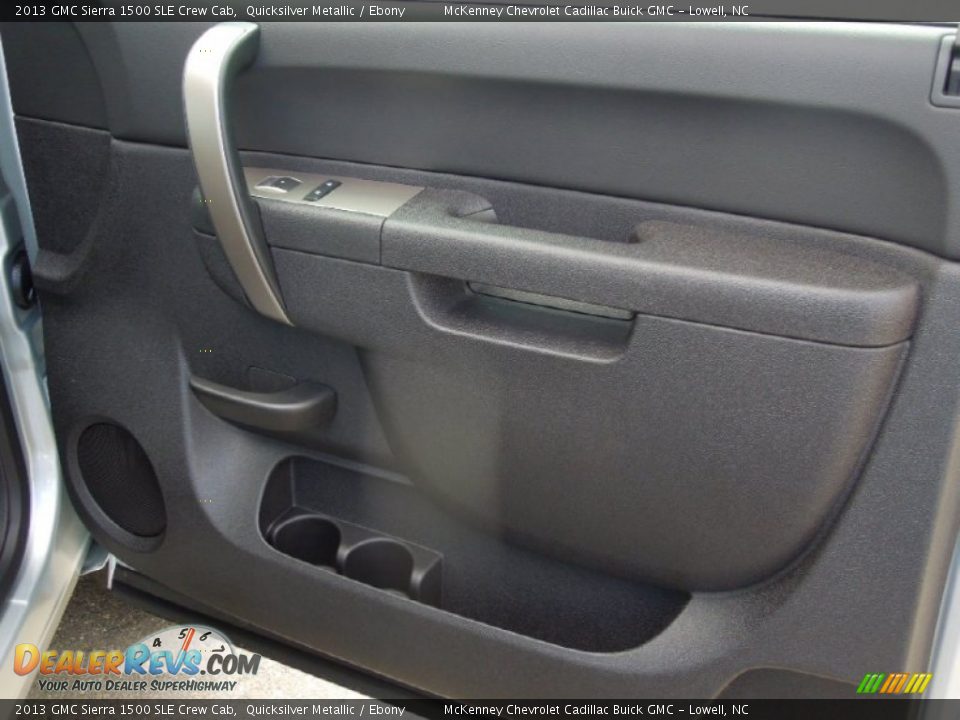 2013 GMC Sierra 1500 SLE Crew Cab Quicksilver Metallic / Ebony Photo #18