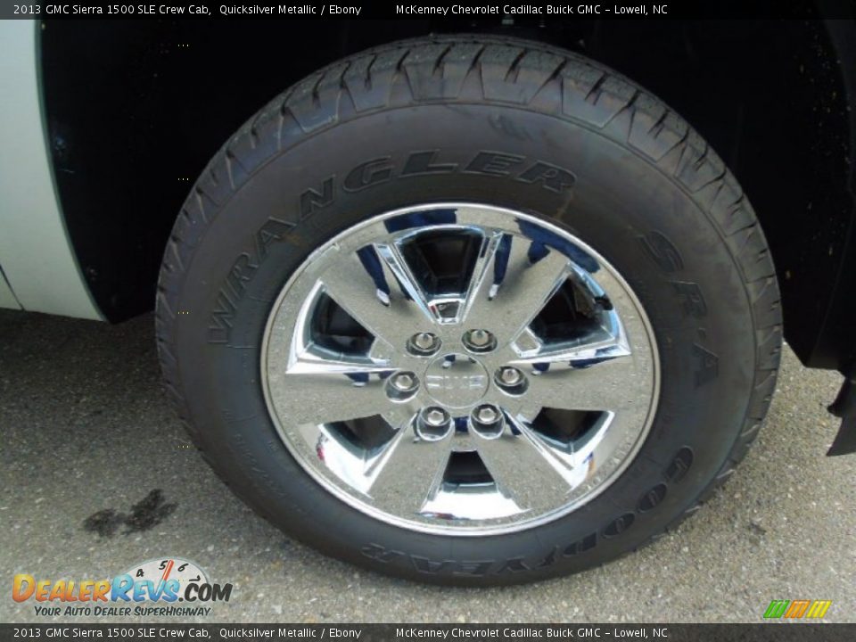 2013 GMC Sierra 1500 SLE Crew Cab Quicksilver Metallic / Ebony Photo #19