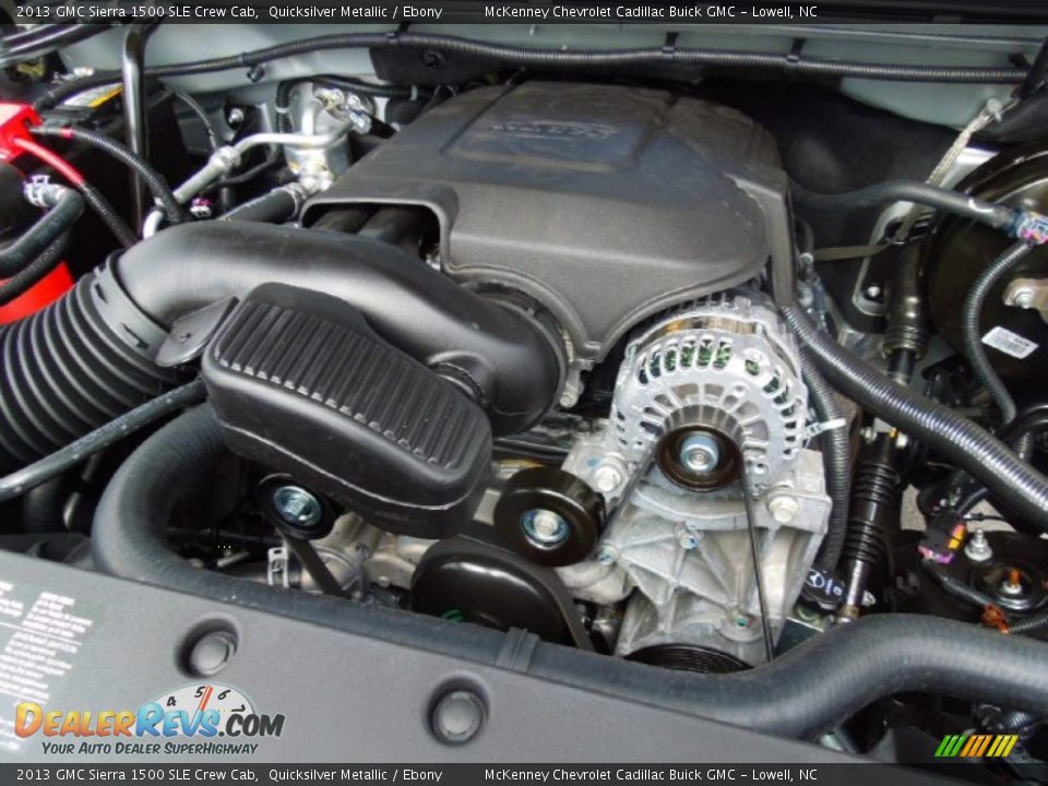 2013 GMC Sierra 1500 SLE Crew Cab Quicksilver Metallic / Ebony Photo #20