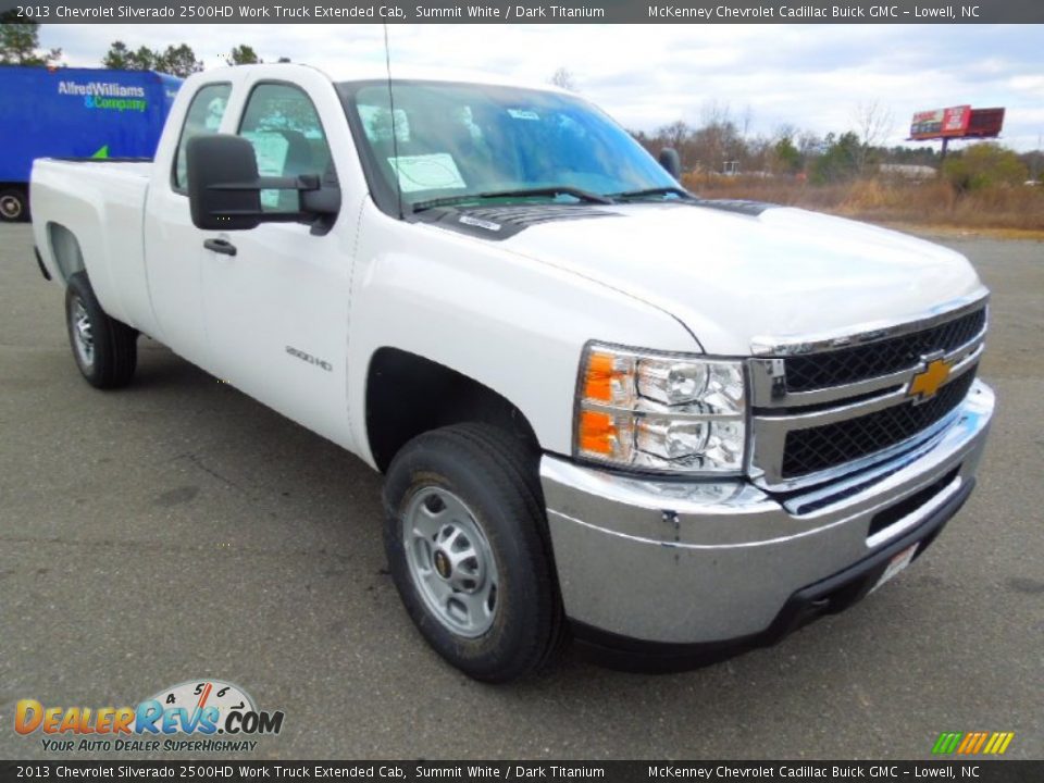 2013 Chevrolet Silverado 2500HD Work Truck Extended Cab Summit White / Dark Titanium Photo #2