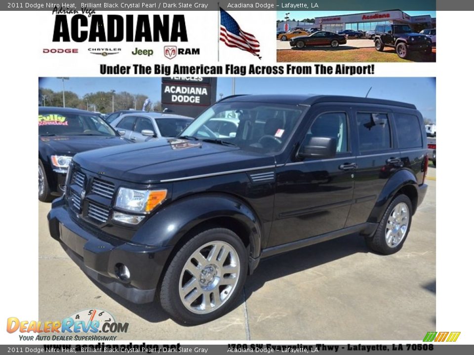 2011 Dodge Nitro Heat Brilliant Black Crystal Pearl / Dark Slate Gray Photo #1