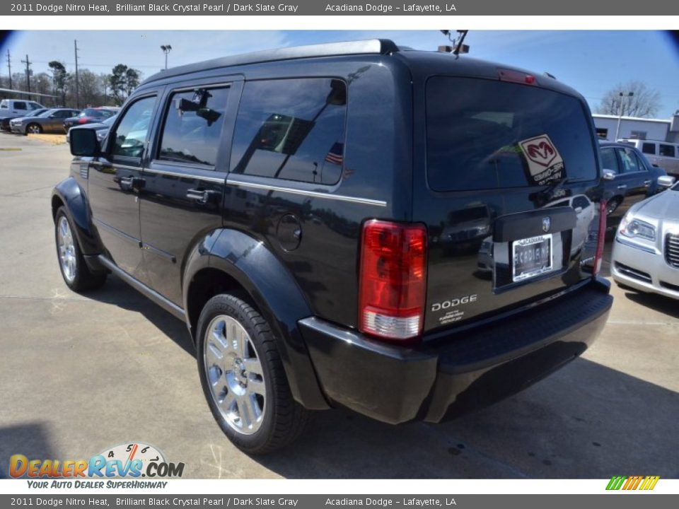 2011 Dodge Nitro Heat Brilliant Black Crystal Pearl / Dark Slate Gray Photo #3